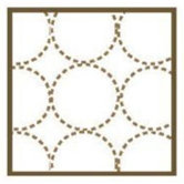 Quilted Circles 3 Piece Wall Hangings in White and Chocolate