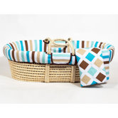 Mod Diamonds and Stripes Moses Basket