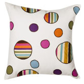 Dots and Stripes Spice Decorative Pillow Square
