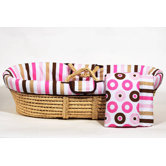 Mod Dots and Stripes Moses Basket