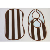 3 Pc Bib & Burp Cloths Set