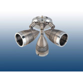 Design and Combine Three Light Ceiling Fan Spotlight Kit in Dark Pewter/Chrome