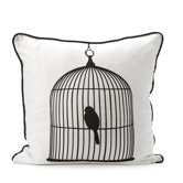 Large Birdcage Silk Pillow