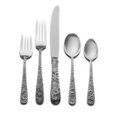 Repousse 5 Piece Dinner Flatware Set with Place Spoon