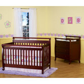 Emily 4-in-1 Convertible Crib with Toddler Rail in Espresso