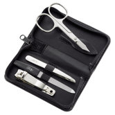 4-tlg. Manik&uuml;r-Etui "Alpen" in Schwarz