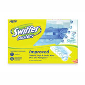 Duster, W/Handle, w/5 Cloths, White