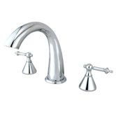 Double Handle Deck Mount Roman Tub Faucet Trim Templeton Lever Handle