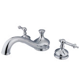 Double Handle Deck Mount Roman Tub Faucet Trim Templeton Lever Handle