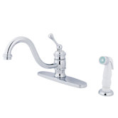Single Handle Centerset Kitchen Faucet with Buckingham Lever Handle