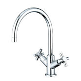 Nuvo Single Hole Sink Faucet with Double Cross Handles
