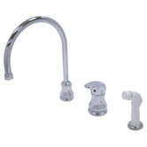 Single Handle Daytona Widespread Kitchen Faucet with Loop Handle and Side Spray