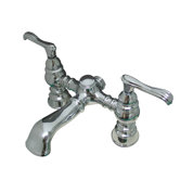 Hot Springs Double Handle Deck Mount Clawfoot Tub Faucet Trim Versailles Lever Handle