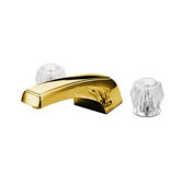 Double Handle Deck Mount Roman Tub Faucet Trim Clear Acrylic Handle