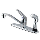 Single Handle Centerset Kitchen Faucet with Deck Side Sprayer