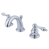 Mini Widespread Bathroom Faucet with Double Lever Handles