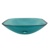 Square Temper Glass Vessel Sink