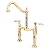 Widespread Vessel Sink Faucet with Double Metal Lever Handles