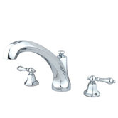 Metropolitan Double Handle Deck Mount Roman Tub Faucet Trim Metal Lever Handle