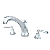 Metropolitan Double Handle Deck Mount Roman Tub Faucet Trim Hex Lever Handle