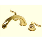 Double Handle Deck Mount Roman Tub Faucet Trim French Lever Handle