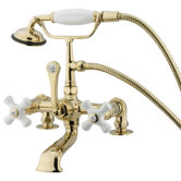 Hot Springs Deck Mount Clawfoot Tub Faucet with Handshower
