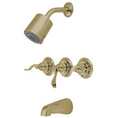 NuWave French Three Handle Tub and Shower Faucet
