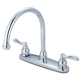 NuWave French Double Handle Centerset C Type Kitchen Faucet without Sprayer