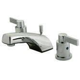 NuvoFusion Double Handle Widespread Bathroom Faucet with Brass Pop-Up