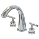 Manhattan Double Handle Deck Mount Widespread Roman Tub Filler