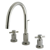 Concord Double Handle Single Hole Widespread Bathroom Faucet with Brass Pop-Up