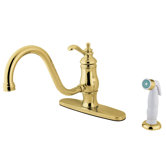 Heritage Singe Handle Centerset Kitchen Faucet with Templeton Lever