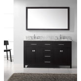 Caroline 60" Double Sink Bathroom Vanity Set