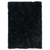 Faux Sheepskin Black Rug
