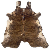 Natural Cowhide Full Skin Medium Brindle Rug