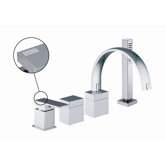 Brick Single Handle Deck Mount Thermostatic Tub Shower Faucet with Hand Shower