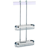 Basket Double Shower Basket in Chrome