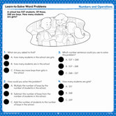 Hot Dots Learn To Solve Word Problem Set Grades 1-3