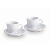 4-tlg. Cappuccino Italiano Set "Caf&eacute; Sommelier" aus Porzellan in Wei&szlig;