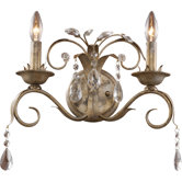 Angelite Wall Sconce in Weathered Silver