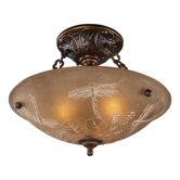 16" Restoration 3 Light Semi Flush Mount