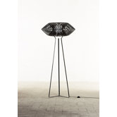 V One Light Floor Lamp in Black