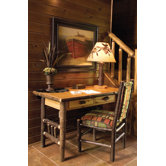 Hickory 2 Drawer Writing Desk and Chair Set