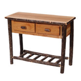 Hickory Two Drawer Console Table