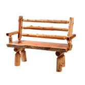 Traditional Cedar Log Bench