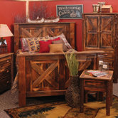 Reclaimed Barnwood Barndoor Panel Bedroom Collection