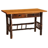 Reclaimed Barnwood Writing Desk with 2 Drawer