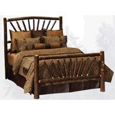 Hickory Sunburst Slat Bed