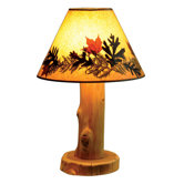 Traditional Cedar Log Table Lamp