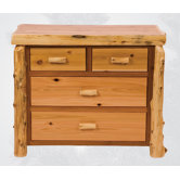 Traditional Cedar Log 4 Drawer Dresser